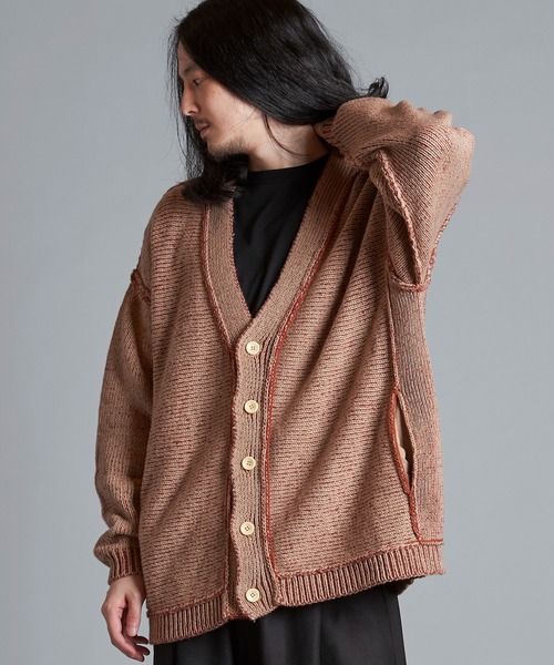 NO ID.（ノーアイディ）の「【NO ID.】Reversible Knit Cardigan / リバーシブル ニット カーディガン（カーディガン/ボレロ・メンズ・ベージュ/ネイビー/ブラック・ONE SIZE）」の22枚目の写真