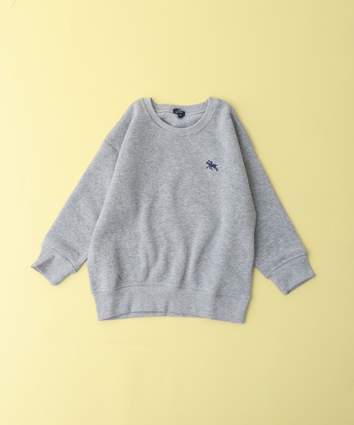 POLOCHAMPS（ポロチャンプス）の「POLOCHAMPS オーバーサイズ裏起毛トレーナー kids（スウェット・キッズ・杢グレー/ダークグリーン/チャコールアッシュ/キャメル/ネイビー/チャコール/グレイッシュベージュ/ブラック・110/120/130/140/150/160）」の21枚目の写真