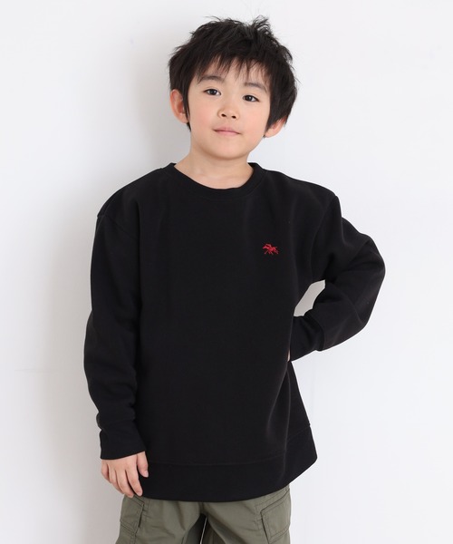 POLOCHAMPS（ポロチャンプス）の「POLOCHAMPS オーバーサイズ裏起毛トレーナー kids（スウェット・キッズ・杢グレー/ダークグリーン/チャコールアッシュ/キャメル/ネイビー/チャコール/グレイッシュベージュ/ブラック・110/120/130/140/150/160）」の18枚目の写真