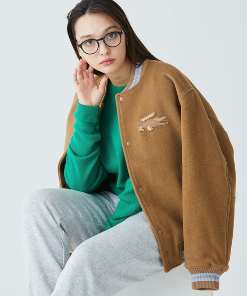 LACOSTE（ラコステ）の「裏地キルティング ウールバーシティジャケット / スタジャン（ブルゾン・メンズ・ブラウン・48/46/50/52）」の18枚目の写真