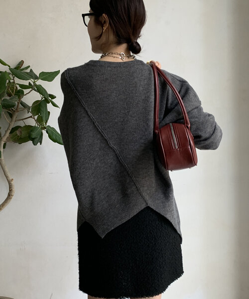 DouDou（ドゥドゥ）の「【WEB限定】ステッチドルマンニット（ニット/セーター・レディース・ライトグレー/ブラック/カーキ・FREE）」の20枚目の写真