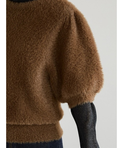 Te chichi（テチチ）の「シャギーハーフスリーブプルオーバー（ニット/セーター・レディース・ネイビー/ブラウン・F）」の8枚目の写真