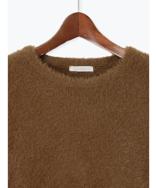 Te chichi（テチチ）の「シャギーハーフスリーブプルオーバー（ニット/セーター・レディース・ネイビー/ブラウン・F）」の12枚目の写真