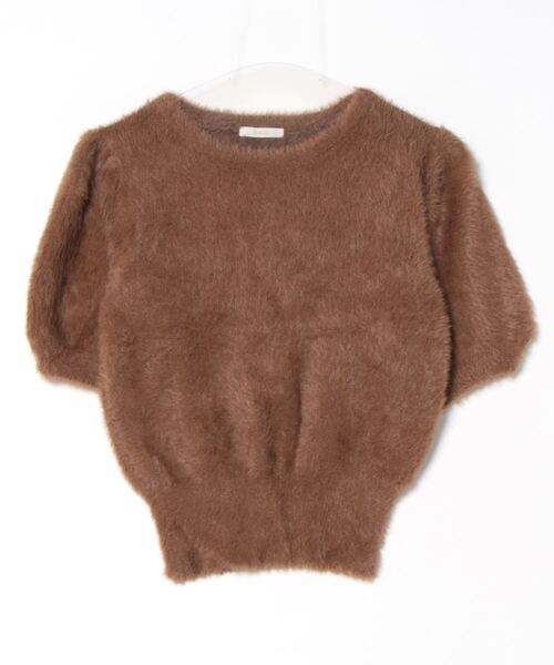 Te chichi（テチチ）の「シャギーハーフスリーブプルオーバー（ニット/セーター・レディース・ネイビー/ブラウン・F）」の17枚目の写真