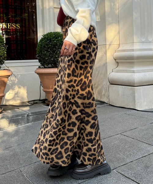 efill（エフィル）の「レオパード柄の ロング スカート（スカート・レディース・レオパード・FREE）」の2枚目の写真