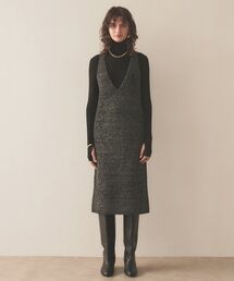 cloenc | 【セレモニー】ローゲージラメニットワンピース(ワンピース)