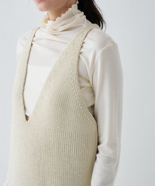 cloenc（クロエンス）の「◆ローゲージラメニットワンピース（ワンピース・レディース・ブラウン系その他4/ホワイト系6/ブラック系3・02）」の13枚目の写真