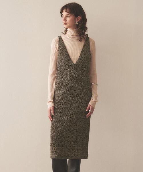 cloenc（クロエンス）の「◆ローゲージラメニットワンピース（ワンピース・レディース・ブラウン系その他4/ホワイト系6/ブラック系3・02）」の17枚目の写真