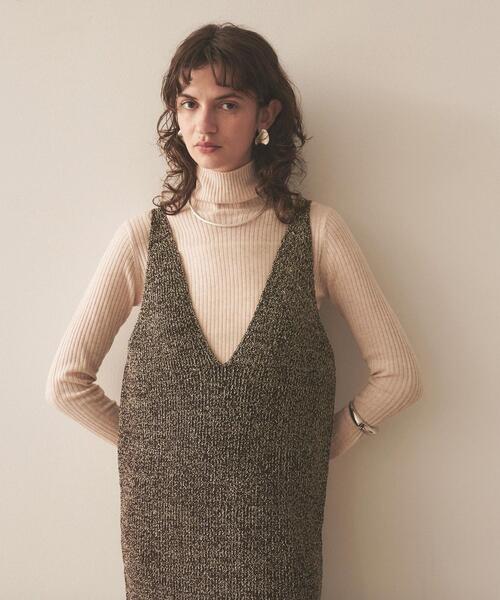 cloenc（クロエンス）の「◆ローゲージラメニットワンピース（ワンピース・レディース・ブラウン系その他4/ホワイト系6/ブラック系3・02）」の20枚目の写真