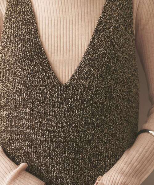 cloenc（クロエンス）の「◆ローゲージラメニットワンピース（ワンピース・レディース・ブラウン系その他4/ホワイト系6/ブラック系3・02）」の21枚目の写真