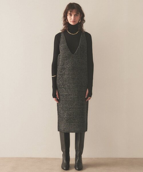 cloenc（クロエンス）の「◆ローゲージラメニットワンピース（ワンピース・レディース・ブラウン系その他4/ホワイト系6/ブラック系3・02）」の22枚目の写真