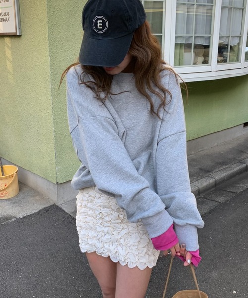 INTER FACTORY（インターファクトリー）の「DAIKI - ショートスウェットプルオーバー / Short Sweat Pullover - made in INTER FACTORY（スウェット・メンズ・グレー/ブラック・LARGE/MEDIUM/SMALL）」の2枚目の写真