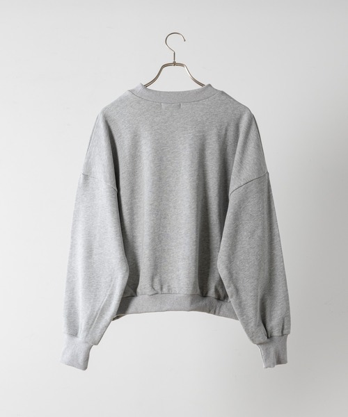 INTER FACTORY（インターファクトリー）の「DAIKI - ショートスウェットプルオーバー / Short Sweat Pullover - made in INTER FACTORY（スウェット・メンズ・グレー/ブラック・LARGE/MEDIUM/SMALL）」の11枚目の写真