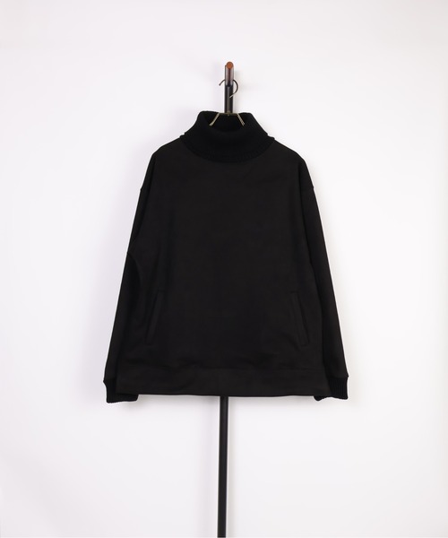 ATELANE(アテレーン)の「ATELANE/裏フリーススウェードポンチ リブタートルネック(Tシャツ/カットソー・メンズ・アイボリー/ブラック/ネイビー・MEDIUM/LARGE/X-LARGE)」の1枚目の写真