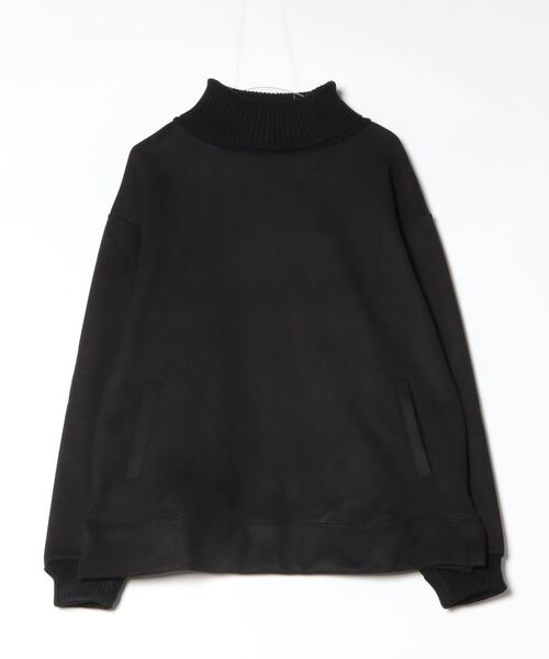 ATELANE(アテレーン)の「ATELANE/裏フリーススウェードポンチ リブタートルネック(Tシャツ/カットソー・メンズ・アイボリー/ブラック/ネイビー・MEDIUM/LARGE/X-LARGE)」の8枚目の写真