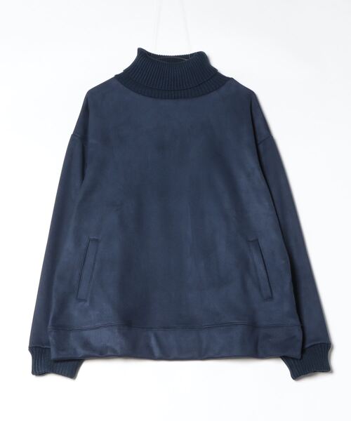 ATELANE(アテレーン)の「ATELANE/裏フリーススウェードポンチ リブタートルネック(Tシャツ/カットソー・メンズ・アイボリー/ブラック/ネイビー・MEDIUM/LARGE/X-LARGE)」の10枚目の写真