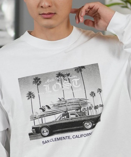 lost（ロスト）の「【ムラサキスポーツ限定】 lost/ロスト ロンTee/長袖Tシャツ フロントプリント オーバーサイズ ユニセックス L25S2205（Tシャツ/カットソー・メンズ・ホワイト/ブラック・XL/L/M）」の8枚目の写真
