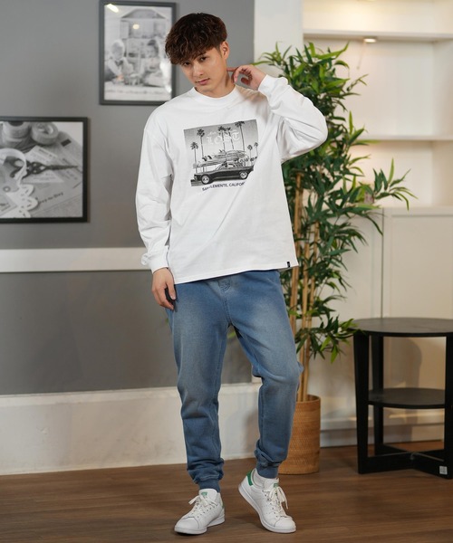 lost（ロスト）の「【ムラサキスポーツ限定】 lost/ロスト ロンTee/長袖Tシャツ フロントプリント オーバーサイズ ユニセックス L25S2205（Tシャツ/カットソー・メンズ・ホワイト/ブラック・XL/L/M）」の5枚目の写真