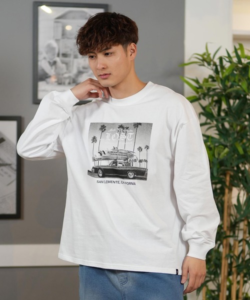 lost（ロスト）の「【ムラサキスポーツ限定】 lost/ロスト ロンTee/長袖Tシャツ フロントプリント オーバーサイズ ユニセックス L25S2205（Tシャツ/カットソー・メンズ・ホワイト/ブラック・XL/L/M）」の3枚目の写真