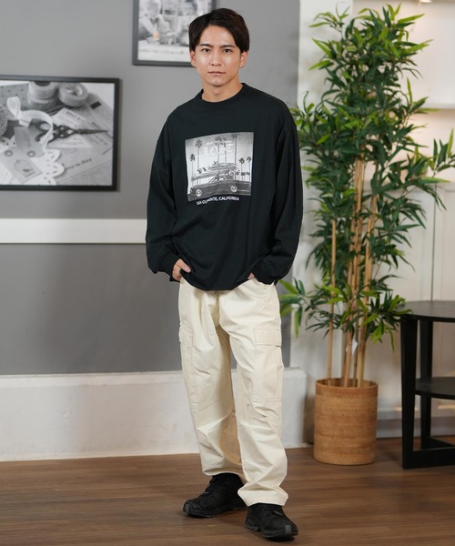 lost（ロスト）の「【ムラサキスポーツ限定】 lost/ロスト ロンTee/長袖Tシャツ フロントプリント オーバーサイズ ユニセックス L25S2205（Tシャツ/カットソー・メンズ・ホワイト/ブラック・XL/L/M）」の12枚目の写真