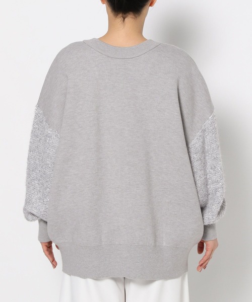 HARE（ハレ）の「ソデイソザイミドルVネックニットカーディガン(HARE)（カーディガン/ボレロ・レディース・ブラック/グレー・FREE）」の15枚目の写真