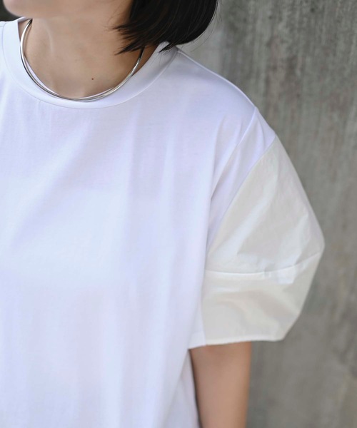 セール】ボリューム袖半袖カットソー（Tシャツ/カットソー