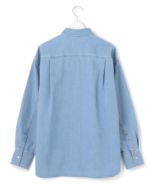 23区(ニジュウサンク)の「【洗える】ライトダンガリー 2WAY シャツ(シャツ/ブラウス・レディース・ターコイズブルー系/スカイブルー系・38/40)」の9枚目の写真