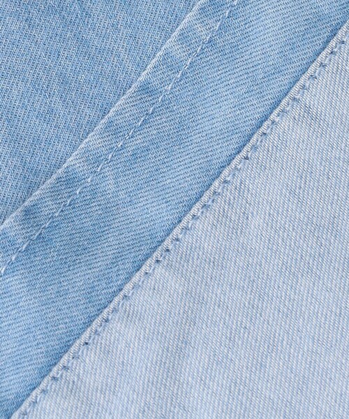 23区(ニジュウサンク)の「【洗える】ライトダンガリー 2WAY シャツ(シャツ/ブラウス・レディース・ターコイズブルー系/スカイブルー系・38/40)」の3枚目の写真