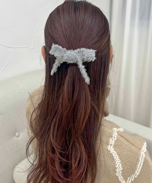 apres jour clair×ARIAZ】ツイードリボンヘアゴムセット（ヘアゴム