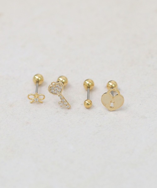 Peony(ピオニー)の「Peoney/サージカルステンレス316L ビジューピアスセット3(ピアス(片耳用)・レディース・F/E/D/C/H/A/I/G/B・FREE)」の8枚目の写真