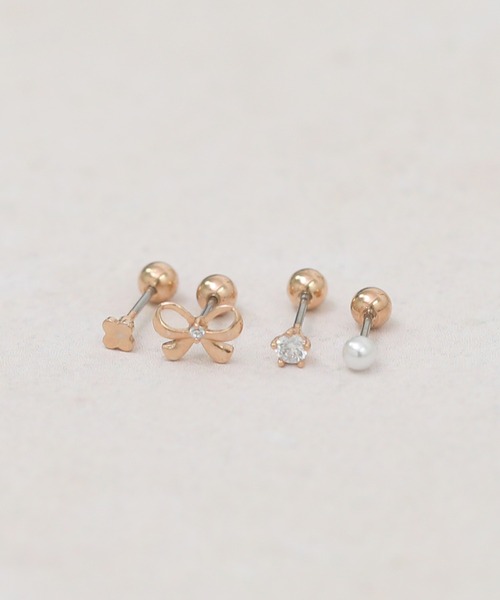Peony(ピオニー)の「Peoney/サージカルステンレス316L ビジューピアスセット3(ピアス(片耳用)・レディース・F/E/D/C/H/A/I/G/B・FREE)」の12枚目の写真