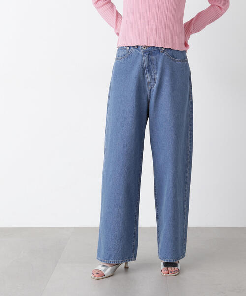 N.（N. Natural Beauty Basic）（エヌエヌナチュラルビューティーベーシック）の「ラップ風ワイドデニムパンツ（デニムパンツ・レディース・ブルー系その他/ブラック・SMALL/MEDIUM）」の19枚目の写真