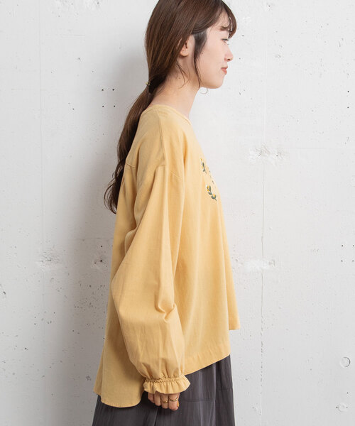 【セール】ボタニカル刺繍プルオーバーブラウス（シャツ/ブラウス）｜POU DOU DOU（プードゥドゥ）