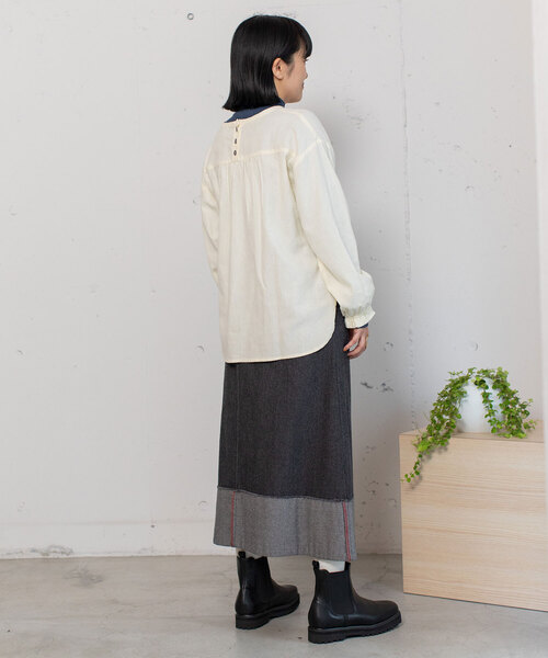 【セール】ボタニカル刺繍プルオーバーブラウス（シャツ/ブラウス）｜POU DOU DOU（プードゥドゥ）