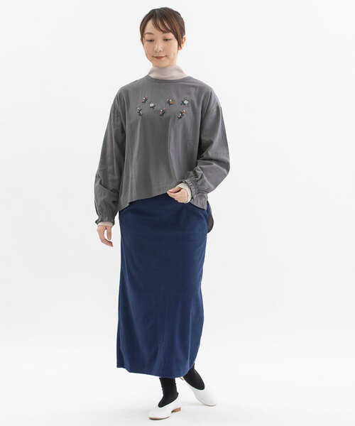 【セール】ボタニカル刺繍プルオーバーブラウス（シャツ/ブラウス）｜POU DOU DOU（プードゥドゥ）