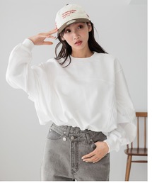 LOWRYS FARM | コンビスウェットプルオーバー  291614(スウェット)