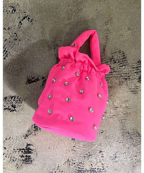 cheek(BAG)(チーク)の「【cheek/チーク】2WAY ミニショルダーバッグ / ラインストーン / キラキラ(ショルダーバッグ・レディース・ブルー/グレー/ブラック/ピンク・フリー)」の4枚目の写真