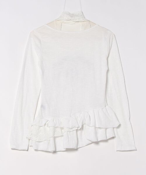 LADY LIKE(レディライク)の「ストール付きティアードフリルガーリートップス(Tシャツ/カットソー・レディース・ホワイト・M)」の2枚目の写真