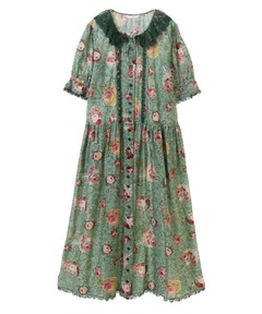 セール】コートペイントフラワープリント シャーリング