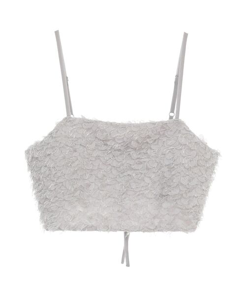 earth music&ecology（アースミュージックアンドエコロジー）の「フリンジミックスチュールビスチェ（ベスト・レディース・ライトグレー/ブラック/アイボリー・FREE）」の17枚目の写真