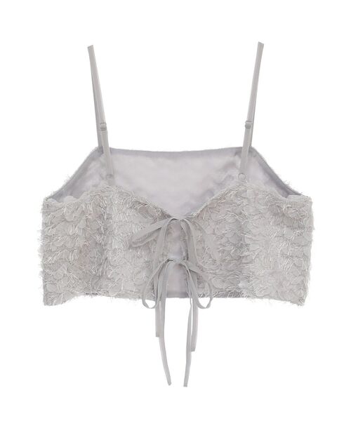 earth music&ecology（アースミュージックアンドエコロジー）の「フリンジミックスチュールビスチェ（ベスト・レディース・ライトグレー/ブラック/アイボリー・FREE）」の18枚目の写真