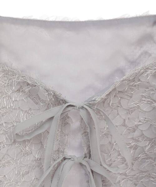 earth music&ecology（アースミュージックアンドエコロジー）の「フリンジミックスチュールビスチェ（ベスト・レディース・ライトグレー/ブラック/アイボリー・FREE）」の22枚目の写真