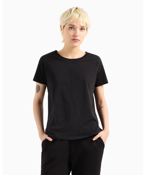 ARMANI EXCHANGE(アルマーニエクスチェンジ)の「【A|X アルマーニ エクスチェンジ】ICON 半袖クルーネックTシャツ/BOYFRIEND(Tシャツ/カットソー・レディース・ブラック/ホワイト・SMALL/MEDIUM/LARGE/X-SMALL/X-LARGE)」の9枚目の写真