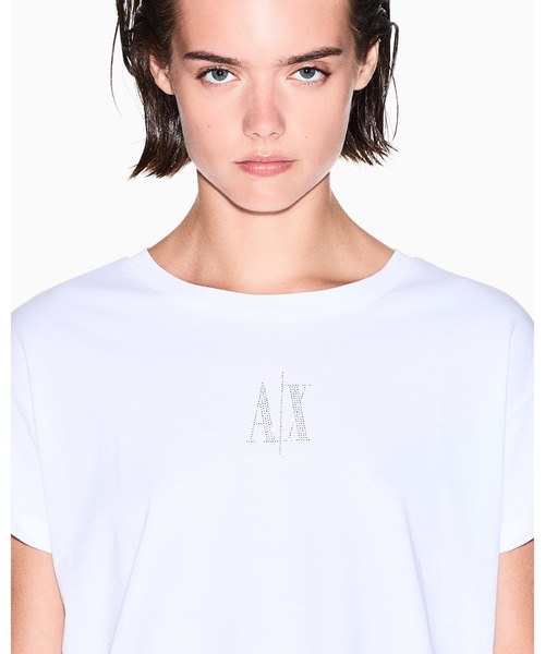 ARMANI EXCHANGE(アルマーニエクスチェンジ)の「【A|X アルマーニ エクスチェンジ】ICON 半袖クルーネックTシャツ/BOYFRIEND(Tシャツ/カットソー・レディース・ブラック/ホワイト・SMALL/MEDIUM/LARGE/X-SMALL/X-LARGE)」の15枚目の写真
