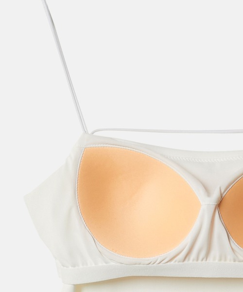 LE CIEL BLEU(ルシェルブルー)の「バックオープンブラキャミソール / Back Open Bra Camisole(キャミソール・レディース・オフホワイト/グレー/ブラック・36/38)」の6枚目の写真