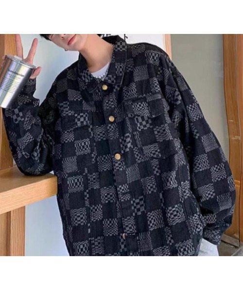 チェック柄ジャケット（デニムジャケット）｜revertical（リ