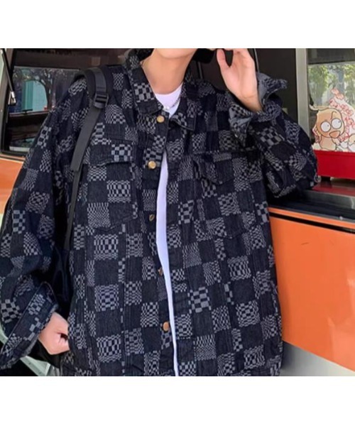 チェック柄ジャケット（デニムジャケット）｜revertical（リ