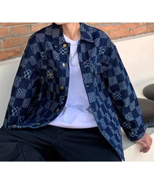 チェック柄ジャケット（デニムジャケット）｜revertical（リ