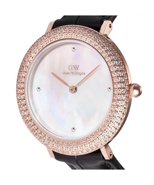 Daniel Wellington(ダニエルウェリントン)の「Crystalline Bezel MOP 本革 32MM ブラック/グリーン(アナログ腕時計・レディース・グリーン/ブラック・32mm)」の5枚目の写真