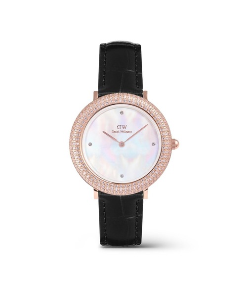 Daniel Wellington(ダニエルウェリントン)の「Crystalline Bezel MOP 本革 32MM ブラック/グリーン(アナログ腕時計・レディース・グリーン/ブラック・32mm)」の3枚目の写真